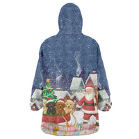 Labrador Retriever Santa Sled Christmas Wearable Blanket Hoodie Funny Xmas Holiday Patterns - Wonder Print Shop