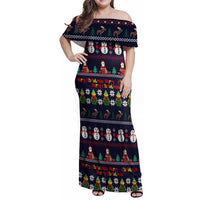 Lego Awesome Christmas Family Matching Off Shoulder Maxi Dress and Hawaiian Shirt Funny Xmas Holiday Patterns - Wonder Print Shop