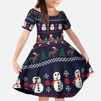 Lego Awesome Christmas Kid Short Sleeve Dress Funny Xmas Holiday Patterns - Wonder Print Shop
