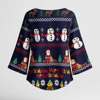 Lego Awesome Christmas Kimono Sleeve Blouse Funny Xmas Holiday Patterns - Wonder Print Shop
