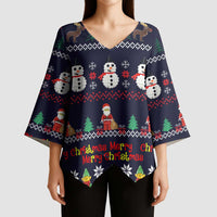 Lego Awesome Christmas Kimono Sleeve Blouse Funny Xmas Holiday Patterns - Wonder Print Shop