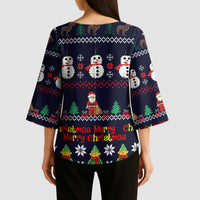 Lego Awesome Christmas Kimono Sleeve Blouse Funny Xmas Holiday Patterns - Wonder Print Shop