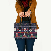 Lego Awesome Christmas Leather Bag Funny Xmas Holiday Patterns - Wonder Print Shop