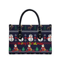 Lego Awesome Christmas Leather Bag Funny Xmas Holiday Patterns - Wonder Print Shop