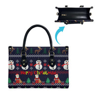 Lego Awesome Christmas Leather Bag Funny Xmas Holiday Patterns - Wonder Print Shop