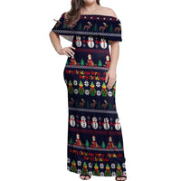 Lego Awesome Christmas Off Shoulder Maxi Dress Funny Xmas Holiday Patterns - Wonder Print Shop