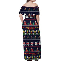 Lego Awesome Christmas Off Shoulder Maxi Dress Funny Xmas Holiday Patterns - Wonder Print Shop