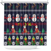 Lego Awesome Christmas Shower Curtain Funny Xmas Holiday Patterns - Wonder Print Shop