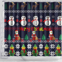 Lego Awesome Christmas Shower Curtain Funny Xmas Holiday Patterns - Wonder Print Shop