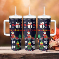 Lego Awesome Christmas Tumbler With Handle Funny Xmas Holiday Patterns - Wonder Print Shop
