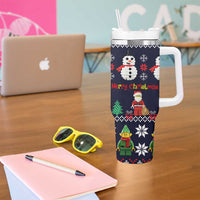 Lego Awesome Christmas Tumbler With Handle Funny Xmas Holiday Patterns - Wonder Print Shop