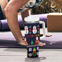 Lego Awesome Christmas Tumbler With Handle Funny Xmas Holiday Patterns - Wonder Print Shop