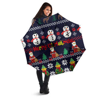 Lego Awesome Christmas Umbrella Funny Xmas Holiday Patterns - Wonder Print Shop