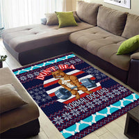 Don't Be A Normal Dog Dad Christmas Area Rug Funny Xmas Holiday Patterns - Wonder Print Shop