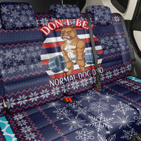 Don't Be A Normal Dog Dad Christmas Back Car Seat Cover Funny Xmas Holiday Patterns - Wonder Print Shop