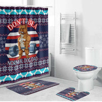 Don't Be A Normal Dog Dad Christmas Bathroom Set Funny Xmas Holiday Patterns - Wonder Print Shop