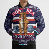 Don't Be A Normal Dog Dad Christmas Bomber Puffer Jacket Funny Xmas Holiday Patterns - Wonder Print Shop