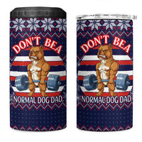 Don't Be A Normal Dog Dad Christmas 4 in 1 Can Cooler Tumbler Funny Xmas Holiday Patterns - Wonder Print Shop