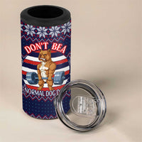 Don't Be A Normal Dog Dad Christmas 4 in 1 Can Cooler Tumbler Funny Xmas Holiday Patterns - Wonder Print Shop