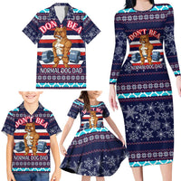 Don't Be A Normal Dog Dad Christmas Family Matching Long Sleeve Bodycon Dress and Hawaiian Shirt Funny Xmas Holiday Patterns - Wonder Print Shop