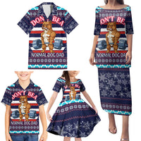 Don't Be A Normal Dog Dad Christmas Family Matching Puletasi and Hawaiian Shirt Funny Xmas Holiday Patterns - Wonder Print Shop