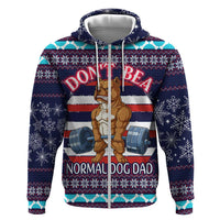 Don't Be A Normal Dog Dad Christmas Hoodie Funny Xmas Holiday Patterns - Wonder Print Shop