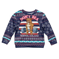 Don't Be A Normal Dog Dad Christmas Kid Ugly Christmas Sweater Funny Xmas Holiday Patterns - Wonder Print Shop