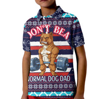 Don't Be A Normal Dog Dad Christmas Kid Polo Shirt Funny Xmas Holiday Patterns - Wonder Print Shop