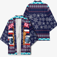Don't Be A Normal Dog Dad Christmas Kimono Funny Xmas Holiday Patterns - Wonder Print Shop
