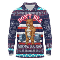 Don't Be A Normal Dog Dad Christmas Long Sleeve Polo Shirt Funny Xmas Holiday Patterns - Wonder Print Shop