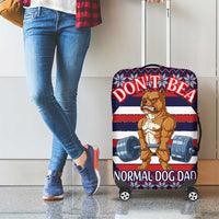 Don't Be A Normal Dog Dad Christmas Luggage Cover Funny Xmas Holiday Patterns - Wonder Print Shop