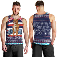 Don't Be A Normal Dog Dad Christmas Men Tank Top Funny Xmas Holiday Patterns - Wonder Print Shop