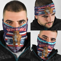 Don't Be A Normal Dog Dad Christmas Neck Gaiter Funny Xmas Holiday Patterns - Wonder Print Shop