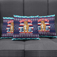 Don't Be A Normal Dog Dad Christmas Pillow Cover Funny Xmas Holiday Patterns - Wonder Print Shop