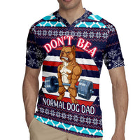 Don't Be A Normal Dog Dad Christmas Rugby Jersey Funny Xmas Holiday Patterns - Wonder Print Shop