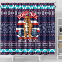 Don't Be A Normal Dog Dad Christmas Shower Curtain Funny Xmas Holiday Patterns - Wonder Print Shop