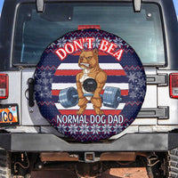 Don't Be A Normal Dog Dad Christmas Spare Tire Cover Funny Xmas Holiday Patterns - Wonder Print Shop