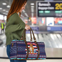 Don't Be A Normal Dog Dad Christmas Travel Bag Funny Xmas Holiday Patterns - Wonder Print Shop