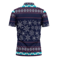 Don't Be A Normal Dog Dad Christmas Zipper Polo Shirt Funny Xmas Holiday Patterns - Wonder Print Shop