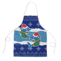Dolphin Couple Christmas Apron Funny Xmas Holiday Patterns - Wonder Print Shop