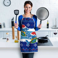 Dolphin Couple Christmas Apron Funny Xmas Holiday Patterns - Wonder Print Shop