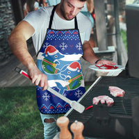 Dolphin Couple Christmas Apron Funny Xmas Holiday Patterns - Wonder Print Shop