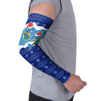 Dolphin Couple Christmas Arm Sleeves Funny Xmas Holiday Patterns - Wonder Print Shop