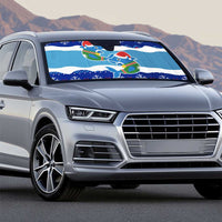 Dolphin Couple Christmas Auto Sun Shade Funny Xmas Holiday Patterns - Wonder Print Shop