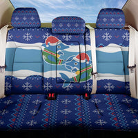 Dolphin Couple Christmas Back Car Seat Cover Funny Xmas Holiday Patterns - Wonder Print Shop