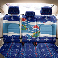 Dolphin Couple Christmas Back Car Seat Cover Funny Xmas Holiday Patterns - Wonder Print Shop