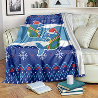 Dolphin Couple Christmas Blanket Funny Xmas Holiday Patterns - Wonder Print Shop