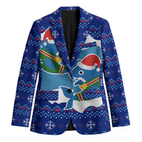 Dolphin Couple Christmas Blazer Funny Xmas Holiday Patterns - Wonder Print Shop