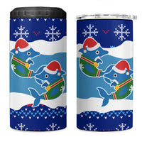 Dolphin Couple Christmas 4 in 1 Can Cooler Tumbler Funny Xmas Holiday Patterns - Wonder Print Shop