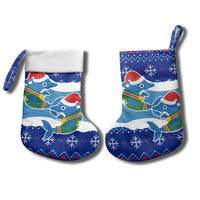 Dolphin Couple Christmas Stocking Funny Xmas Holiday Patterns - Wonder Print Shop